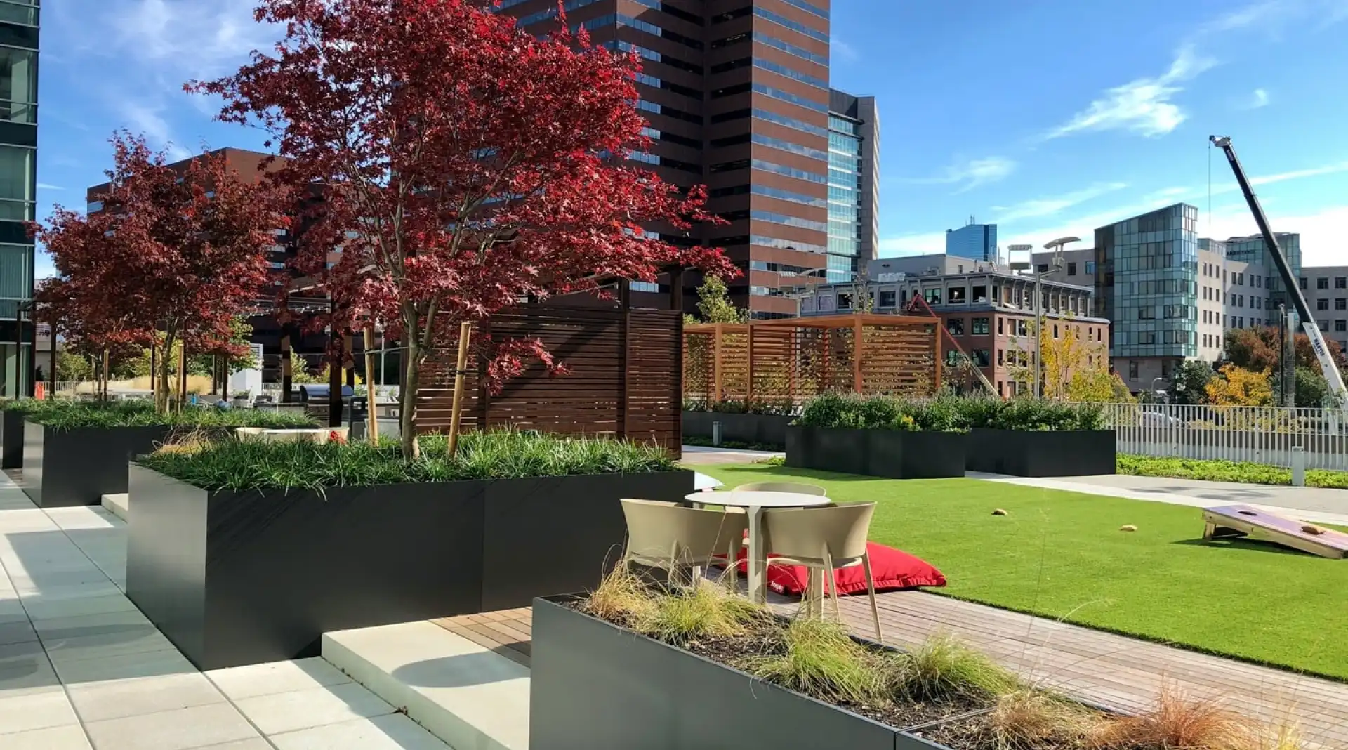 Artificial grass rooftop installed by SYNLawn